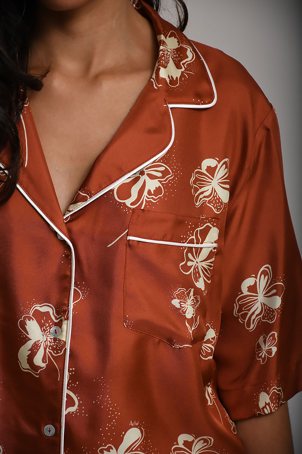 Flora silk shirt