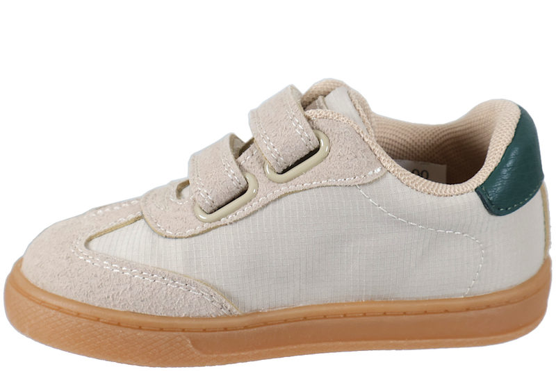 SKILLS SKO I BEIGE TEKSTIL OG PU