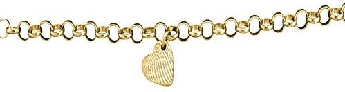 Gouden armband met vingerafdruk op hartje