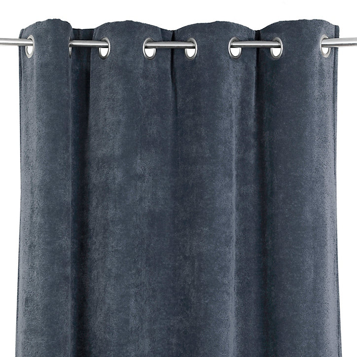 Rideau occultant GoodHome Cather bleu marine H. 260 x l.140 cm