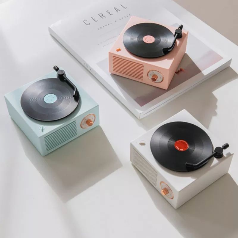 HOMTEC - Oplaadbare USB Retro Vinyl Platenspeler Design Bluetooth Speaker