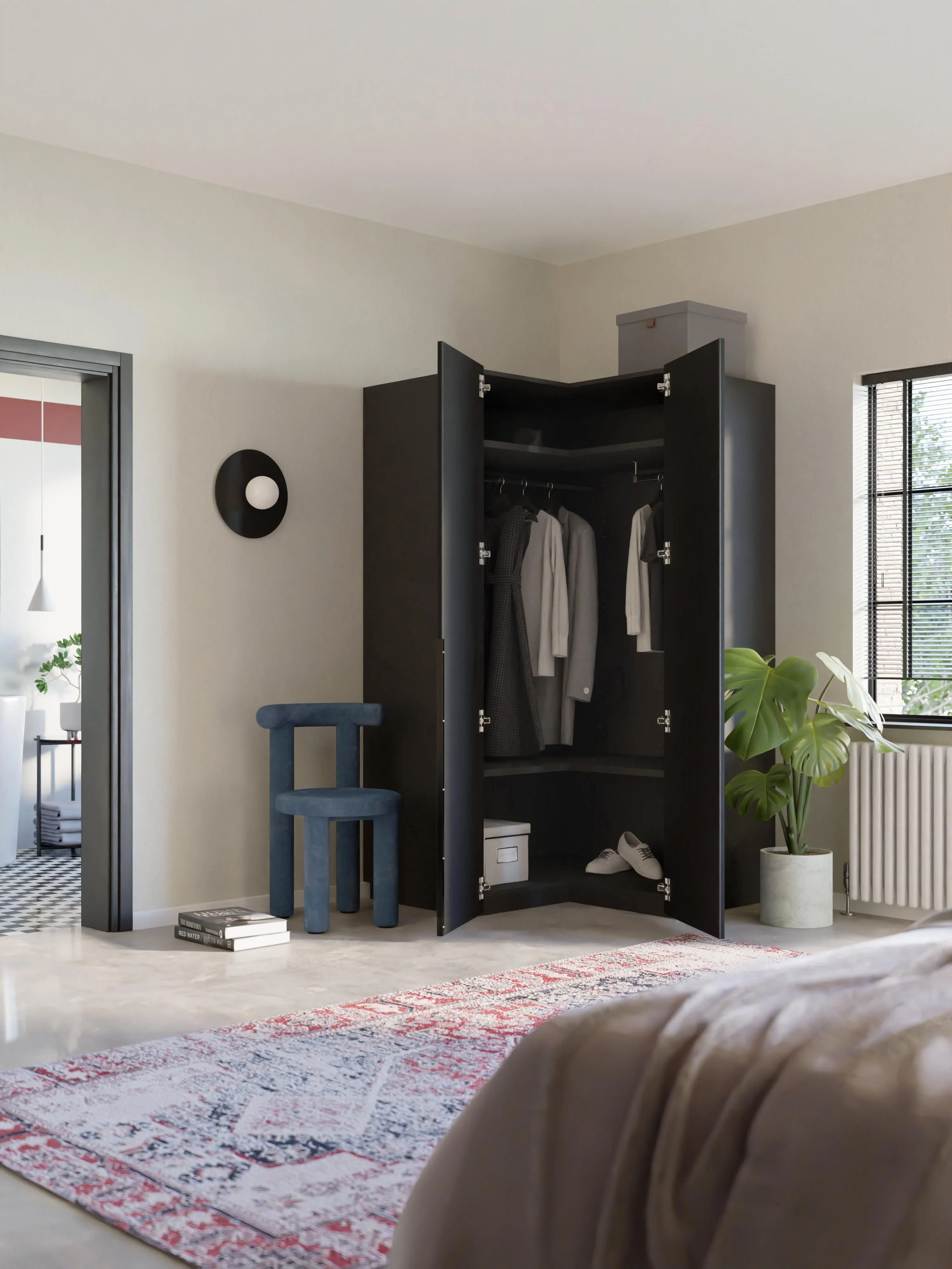 Modulaire hoekkast Leon, 115 cm breed