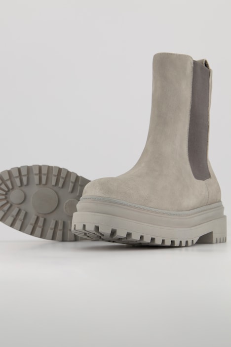 Stiefelette, Elastikeinsatz, Nubukleder, Weite H