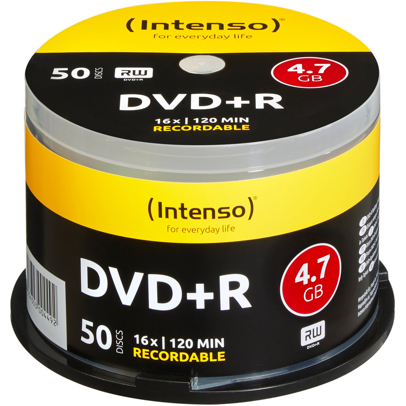 Intenso DVD+R, 4.7 GB, Spindel, 50 Stück
