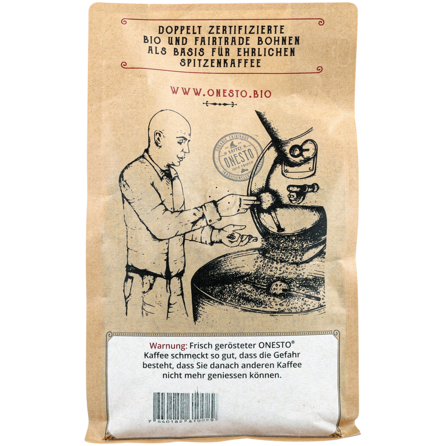 Onesto Bio Bohnenkaffee Seehallen Mischung Crema