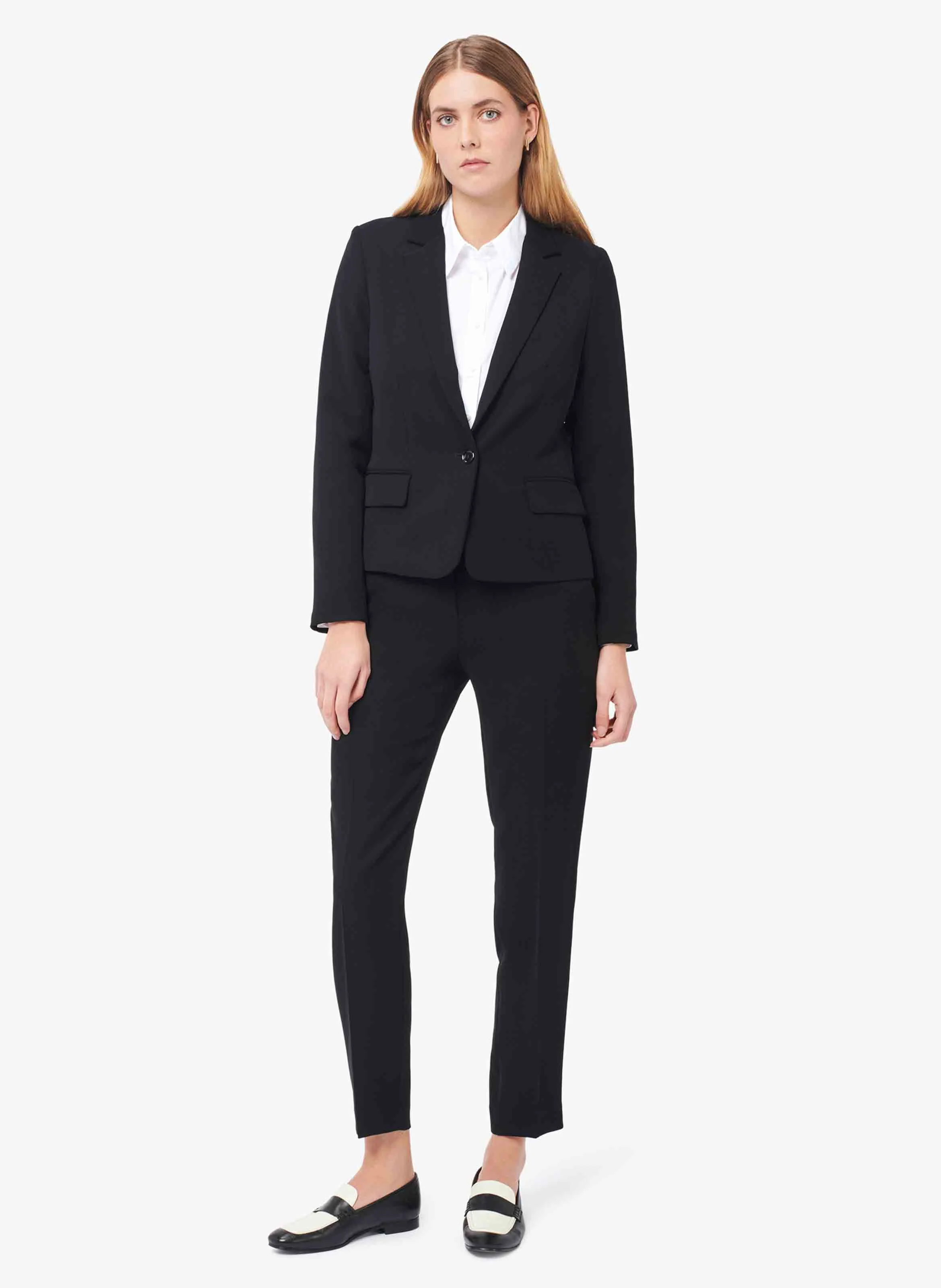 VANTEAC - Veste ajustée col tailleur | Noir