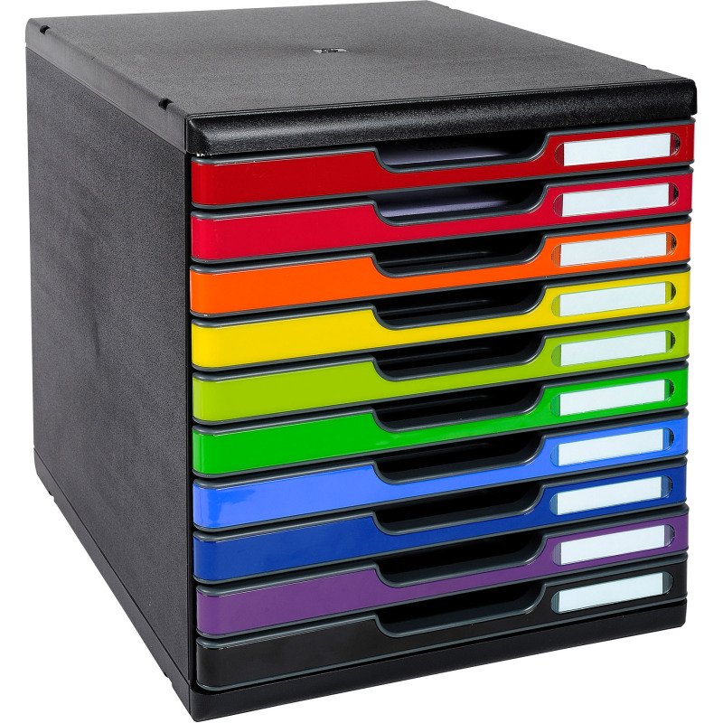 Module de classement Exacompta Modulo 10 tiroirs couleur