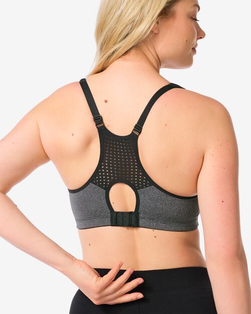 soutien-gorge de sport préformé support moyen gris chiné