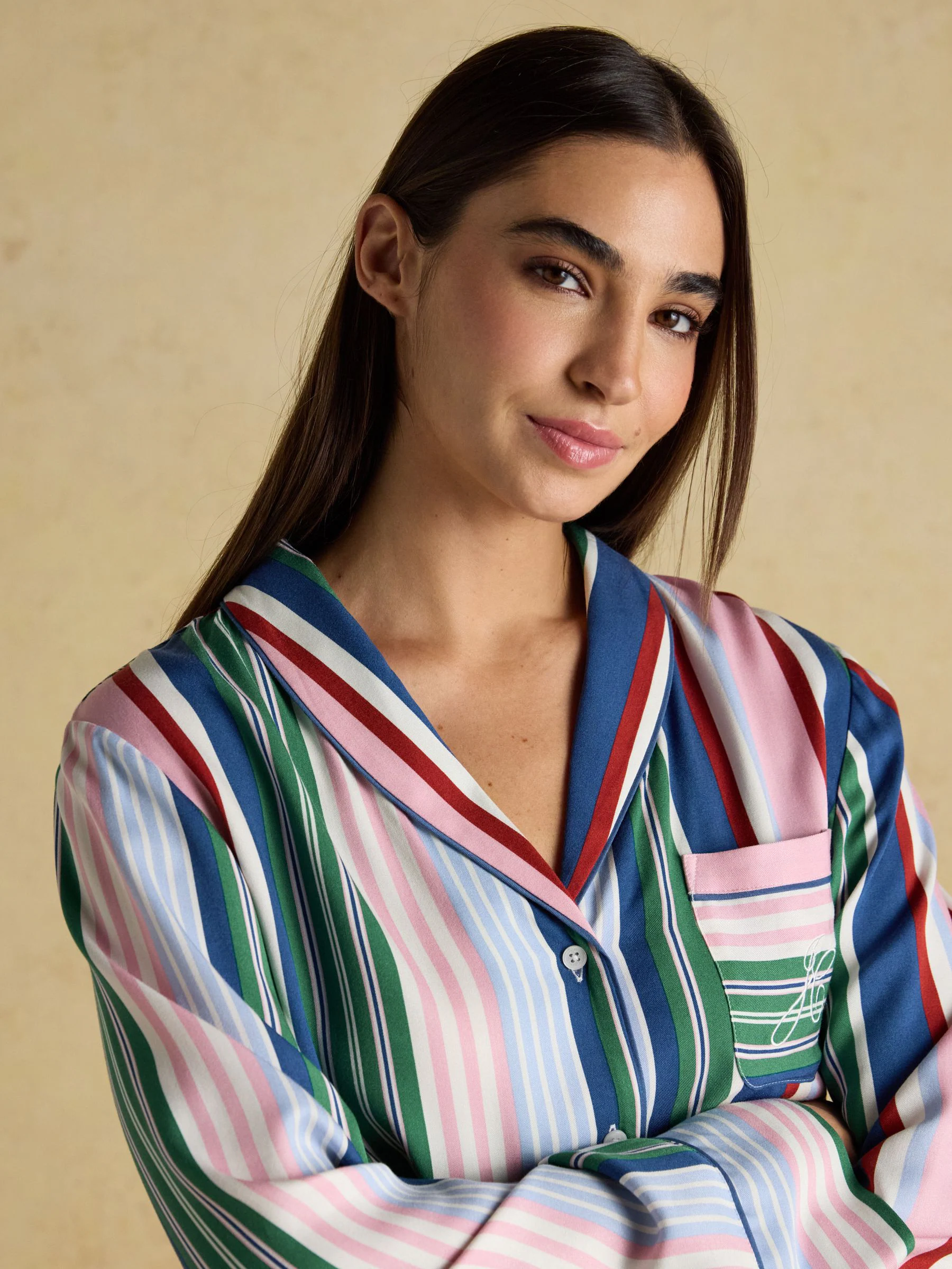Meerdere strepen - Joules Alma Woven Pyjama Set