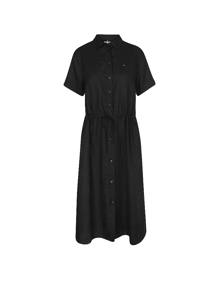 TOMMY HILFIGER Hemdblusenkleid schwarz