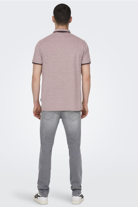 Only & Sons roze heren polo