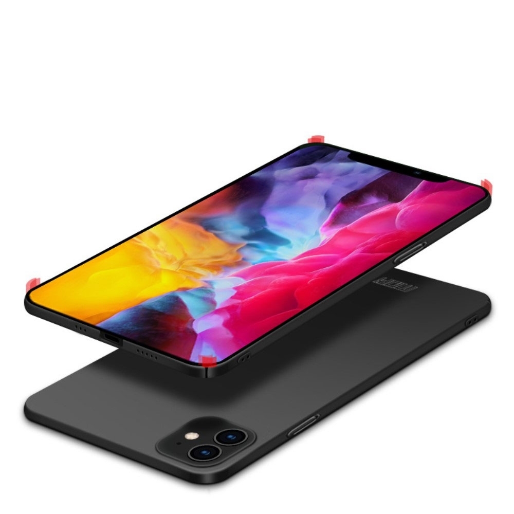 iPhone 12 / iPhone 12 Pro Hülle Hardcase Super Slim - Schwarz (Matt)