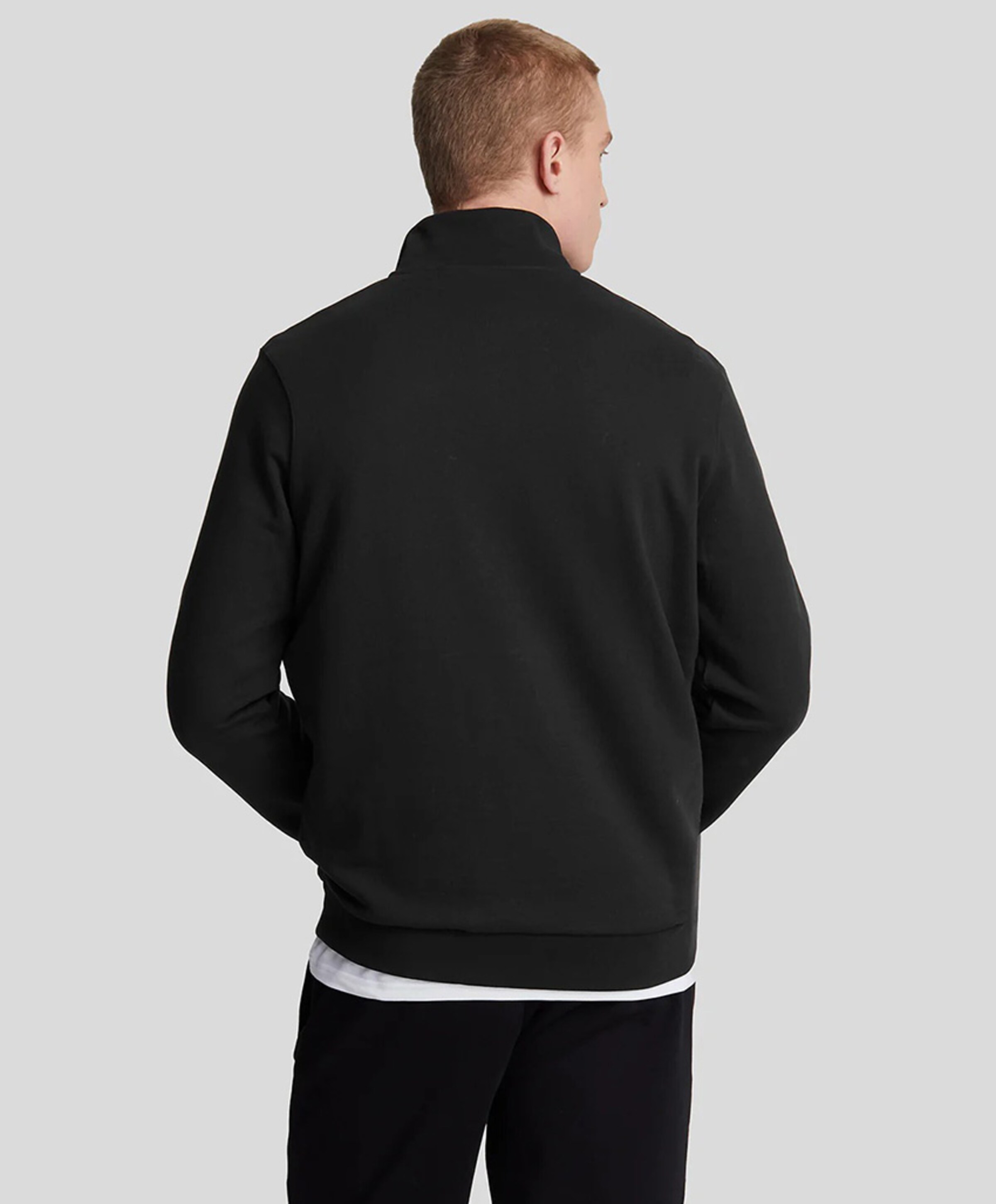 Lyle & Scott Trui met rits zwart