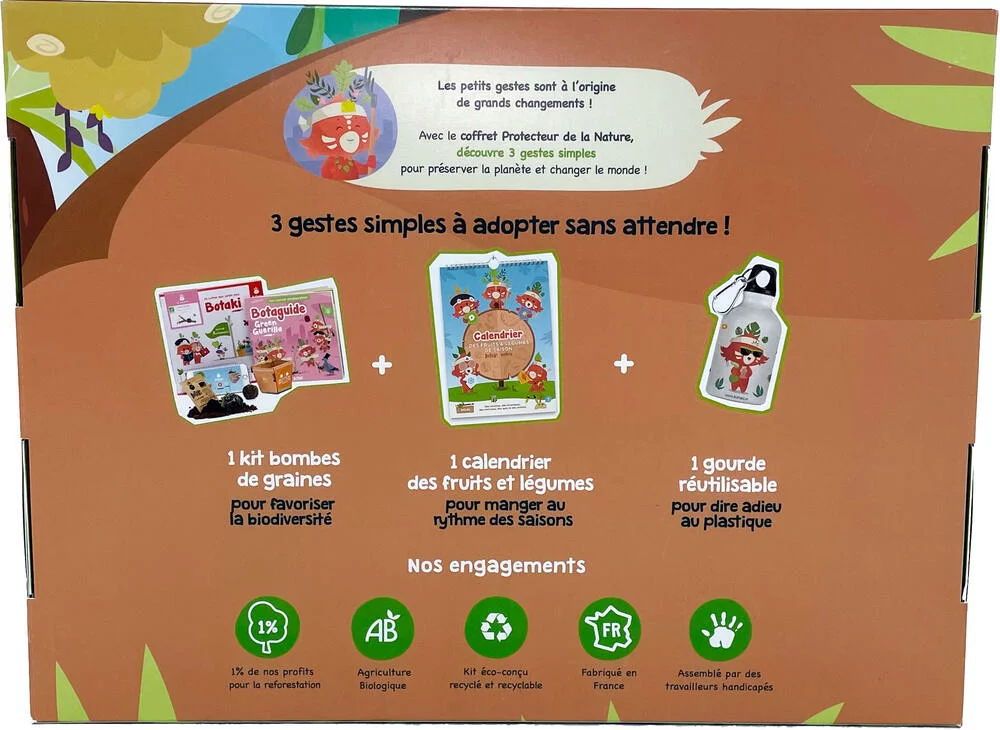 BOTAKI - COFFRET PROTECTEUR DE LA NATURE : ADOPTE 3 GESTES POUR PRESERVER LA PLANETE