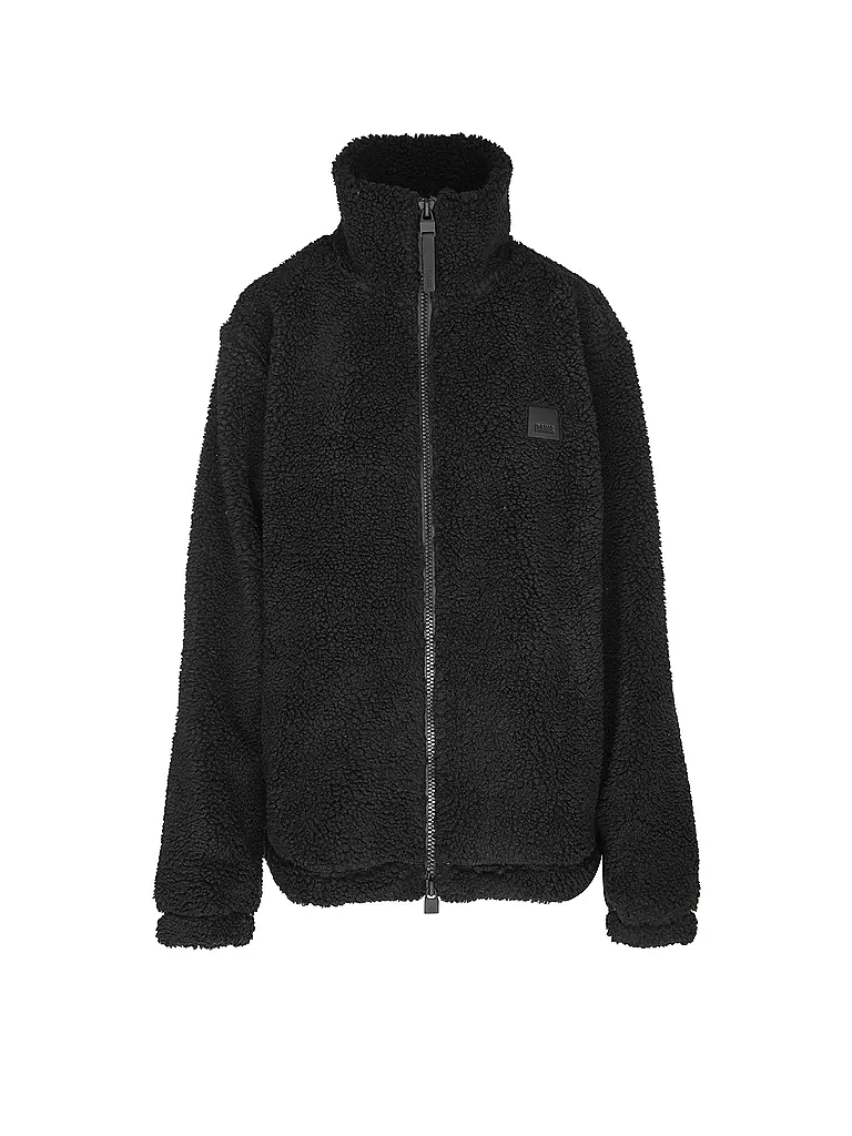 RAINS Jacke in Felloptik KOFU schwarz