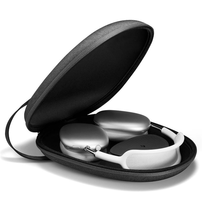 AirPods Max (2024) / AirPods Max Klasden Pouch Stoff Schutztasche Hartschale mit Tragegriff (AFA02996) - Charcoal Gray