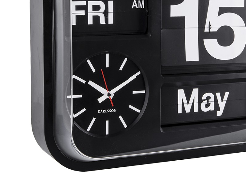 Wall Clock Big Flip KA4200 Black