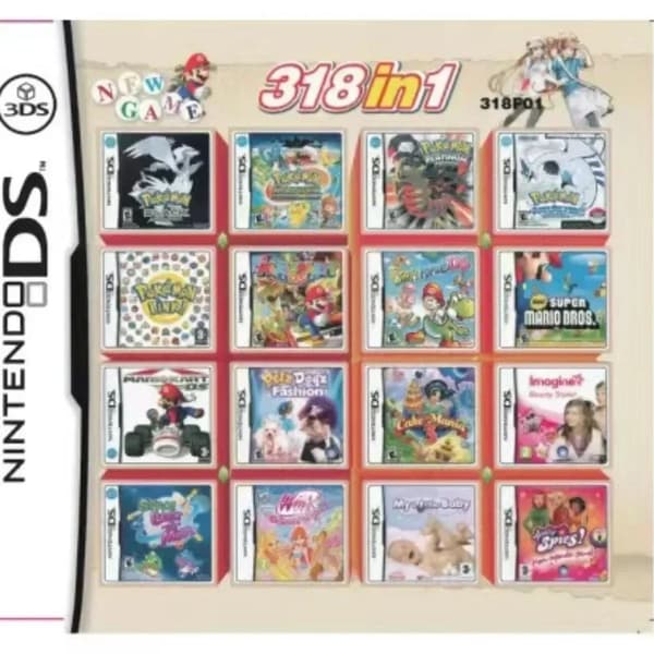 318 in 1 Nintendo DS, 3DS, DS Lite Compilation Game Cartridge Video Games