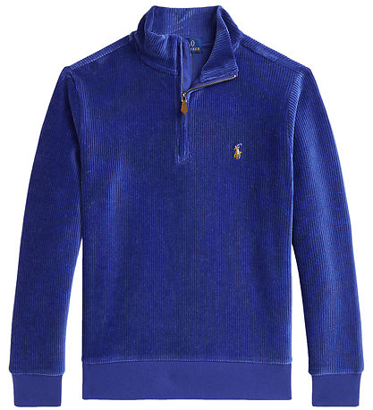 Polo Ralph Lauren Bluse m. Lynl?s - Fløjl - Blå
