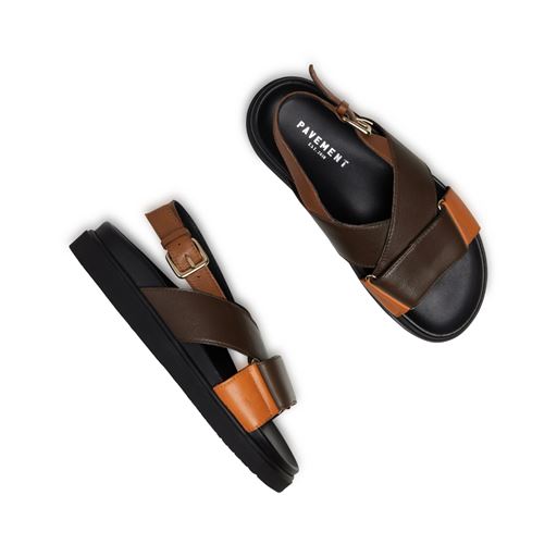 Pavement Lava Sandaler, Brown Combo, 36