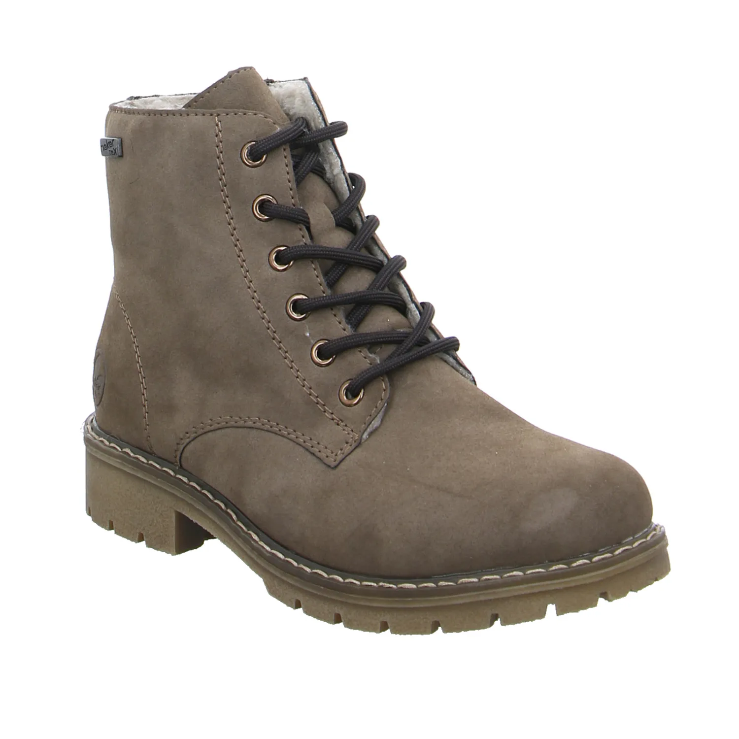 RIEKER Boot Mittelbraun Lederimitat  mit Tex-Membrane