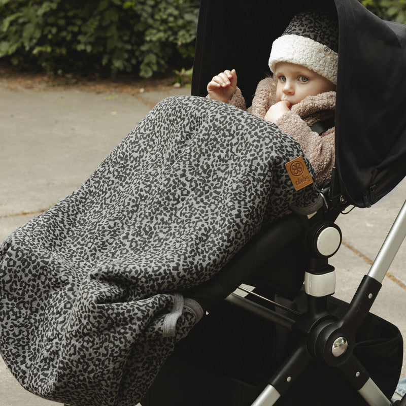 Teddy Decke Leopard Grey