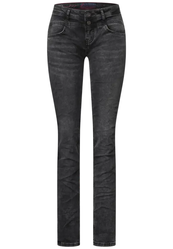 Casual Fit Jeans in Grau - authentic grey random wash