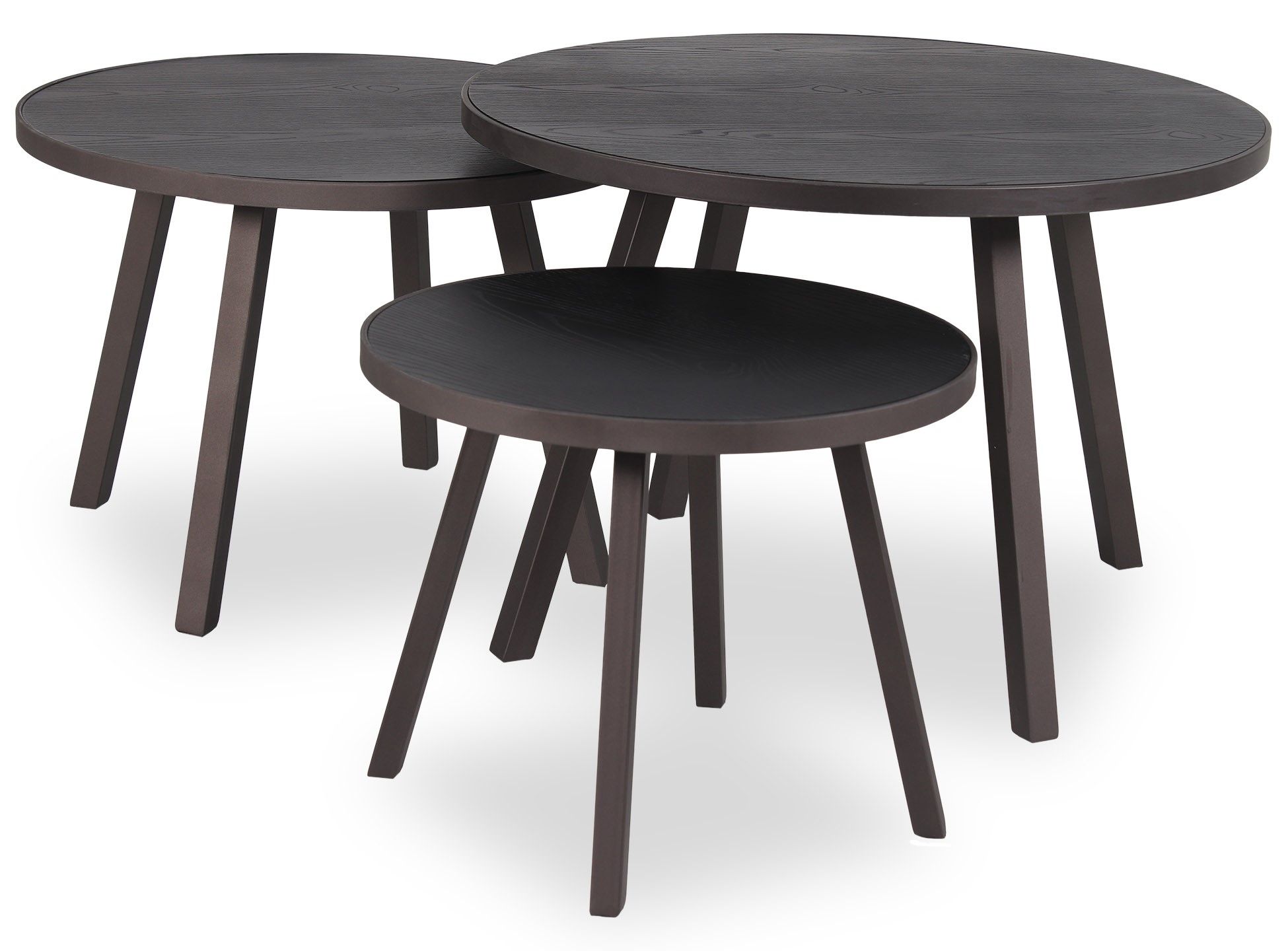 Salontafelset Black veneer 706835 Ohara ⌀60  x H41.5 cm