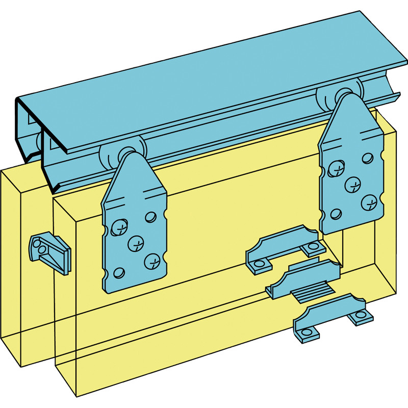 Henderson Double Top schuifdeurbeslag 1500mm/45kg