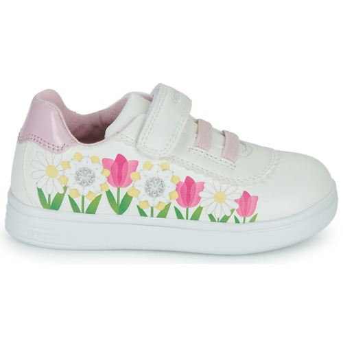 Geox - B DJROCK GIRL D - Blanc / Rose