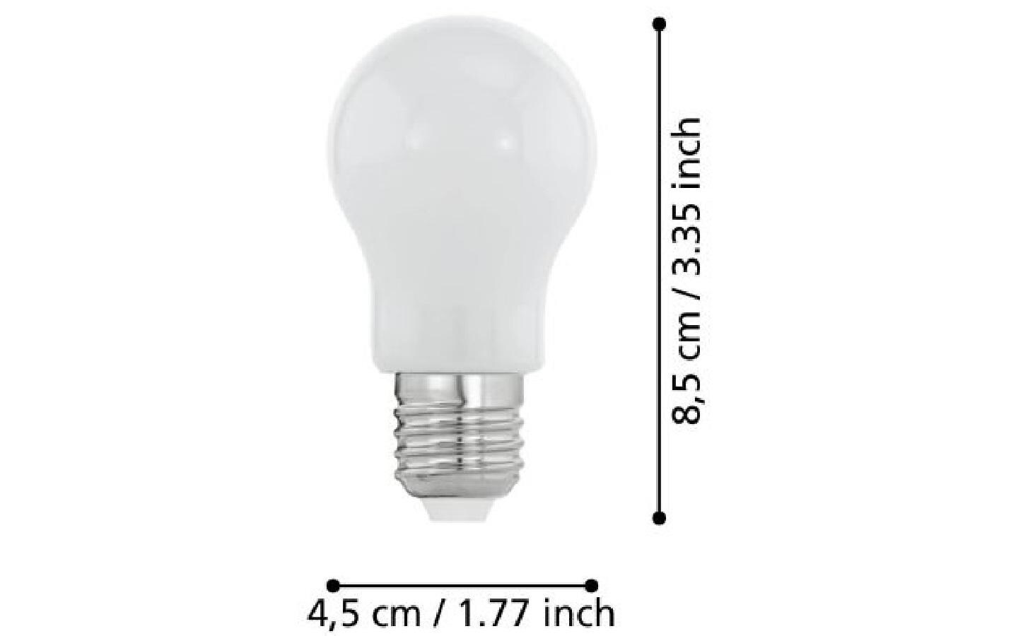 Lampe 7 W E27 WarmweissLED-Leuchtmittel mit weissem Glas