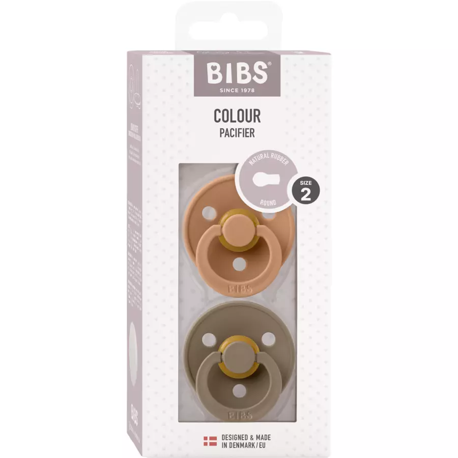 BIBS® Schnuller Colour Earth & Dark Oak 6-18 Monate, 2 Stk.