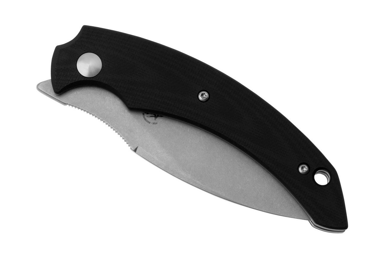 Fox Knives Honos FX-538 G10B, Stonewashed Becut, Black G10 zakmes, Bastinelli design
