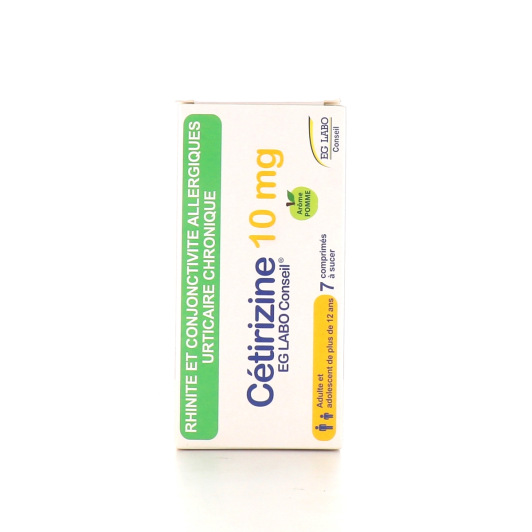 EG Labo Cetirizine 10 mg comprimé à sucer- Rhinites Allergiques