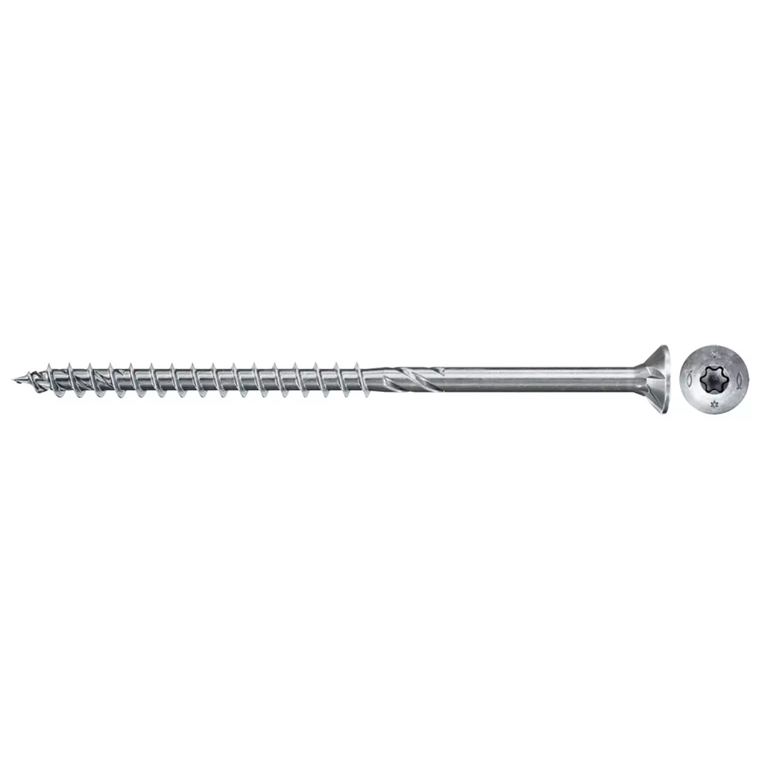 Fischer 670696 spaanplaatschroef Power-Fast II 6,0 x 50 TX30 - verzonken kop - deeldraad - blauw verzinkt (200st)