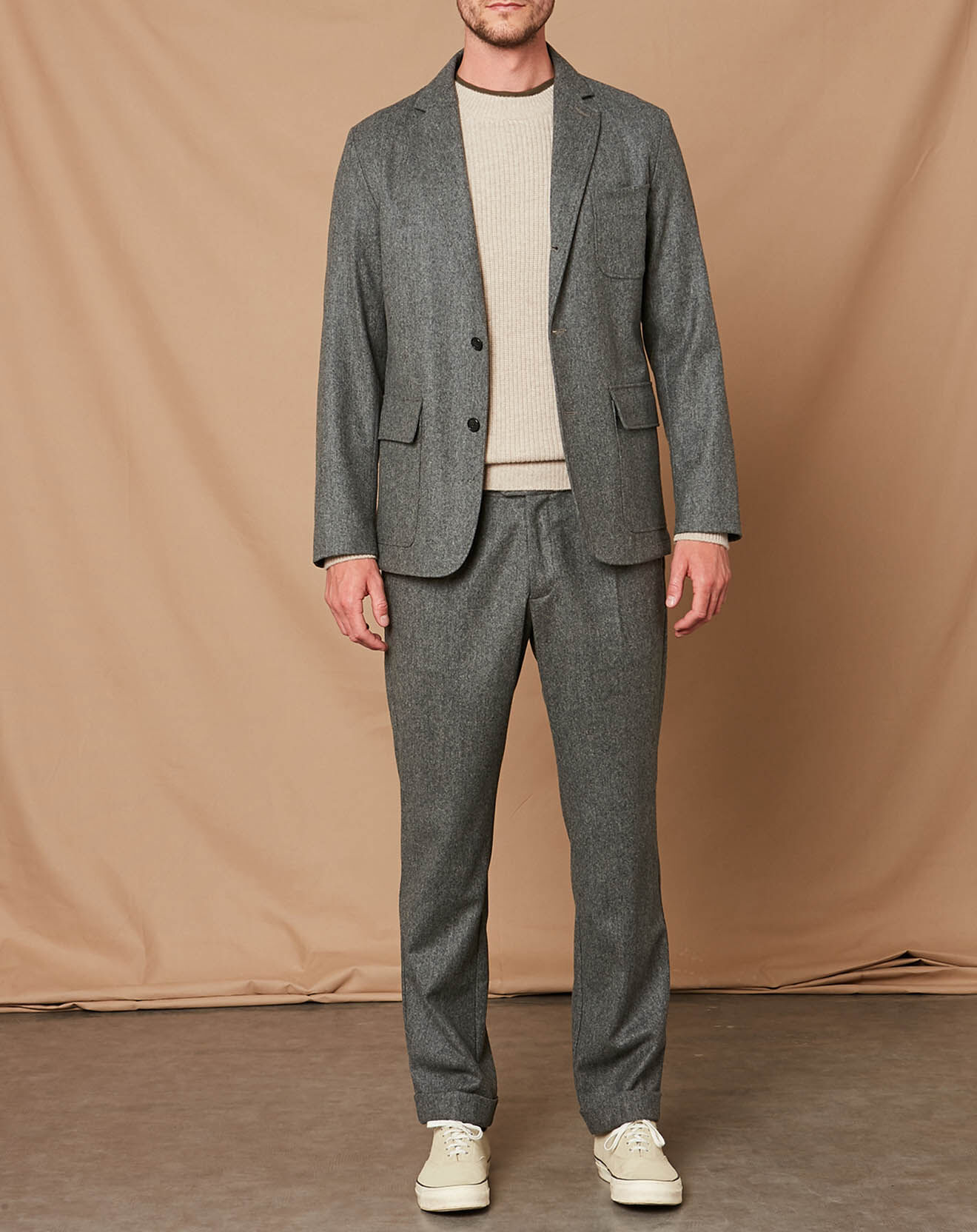 Hartford Veste 100% Laine Jet grise