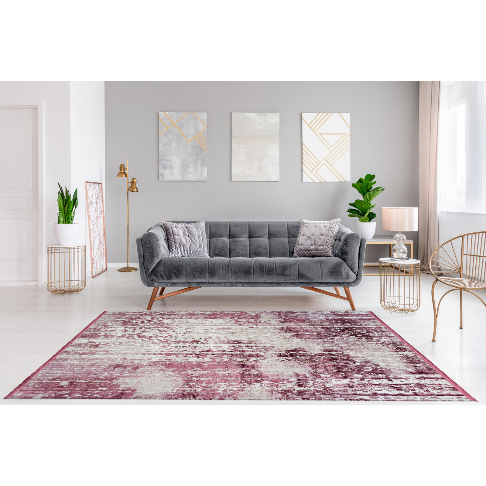 Teppich Floor 171 creme, lila
