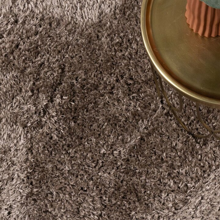Ovaal Shaggy vloerkleed - Blaze Taupe
