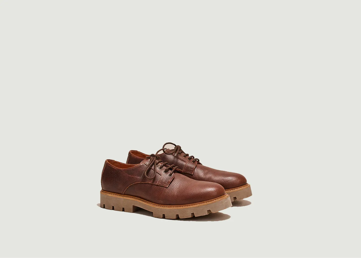 Derbies William cuir pull-up grainé M.Moustache