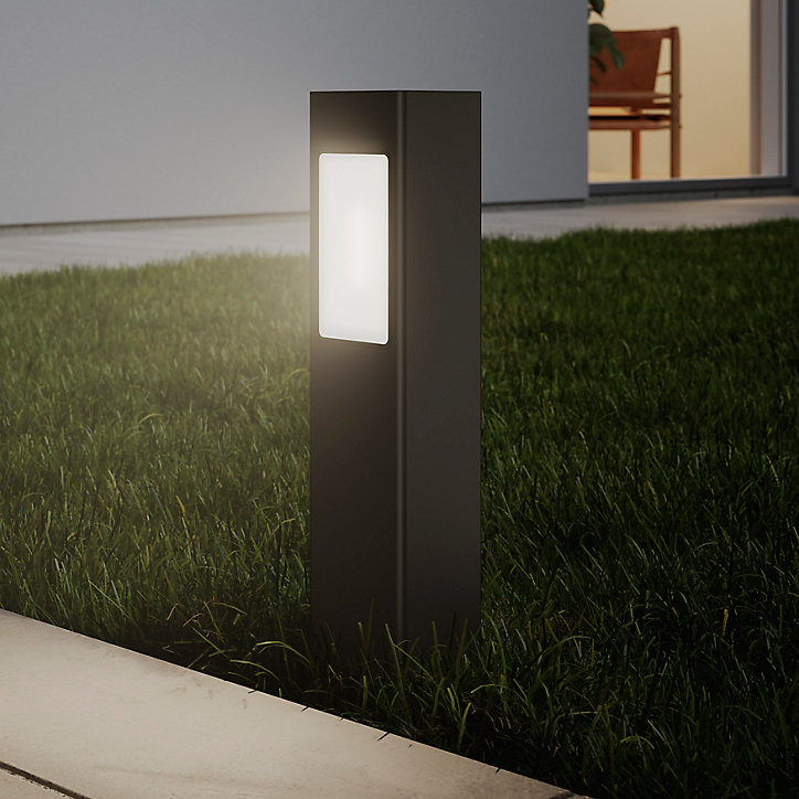 Borne Davern LED intégrée 1000lm 10W IP65 GoodHome noir