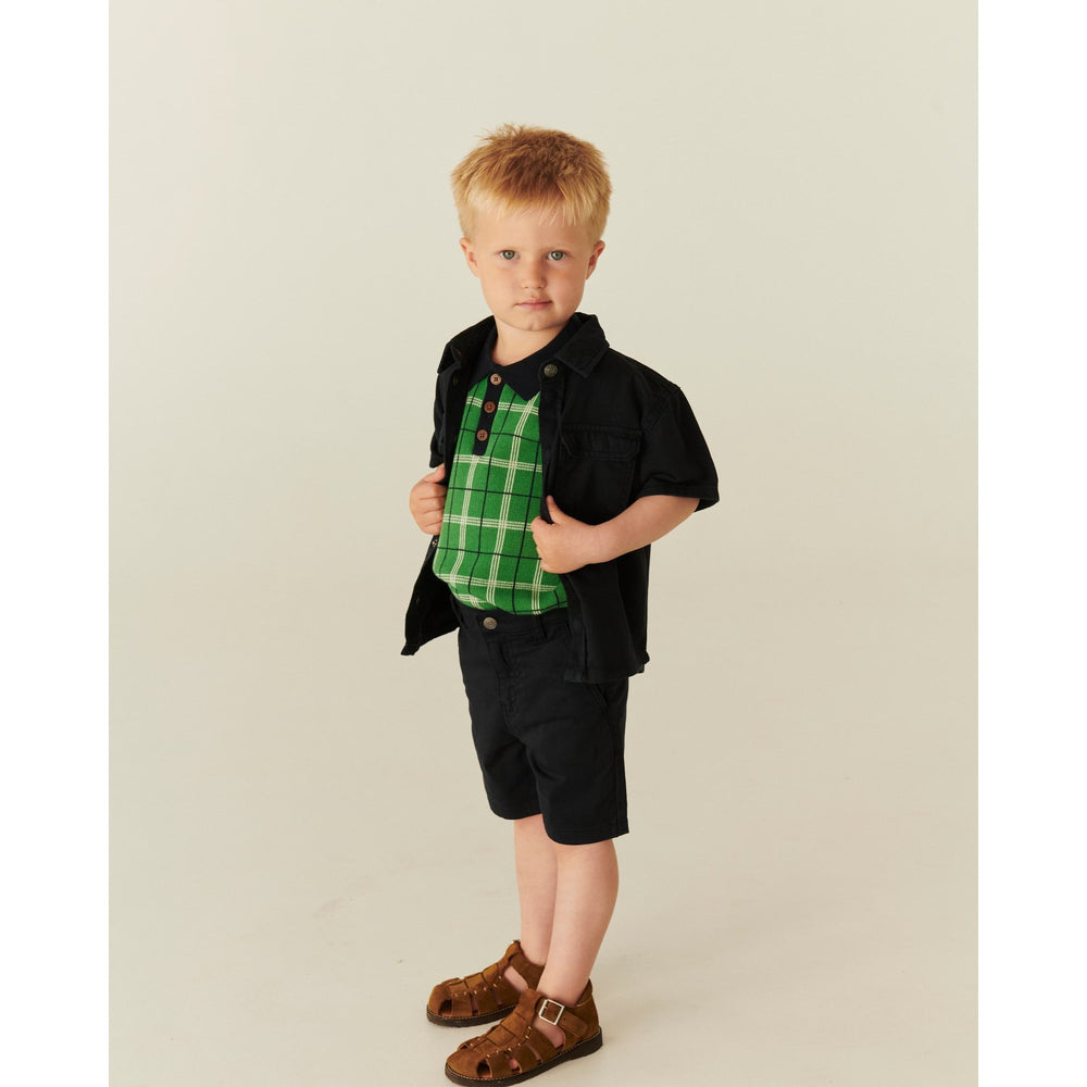 Køb COPENHAGEN COLORS Navy Twill Shorts W. Cuff