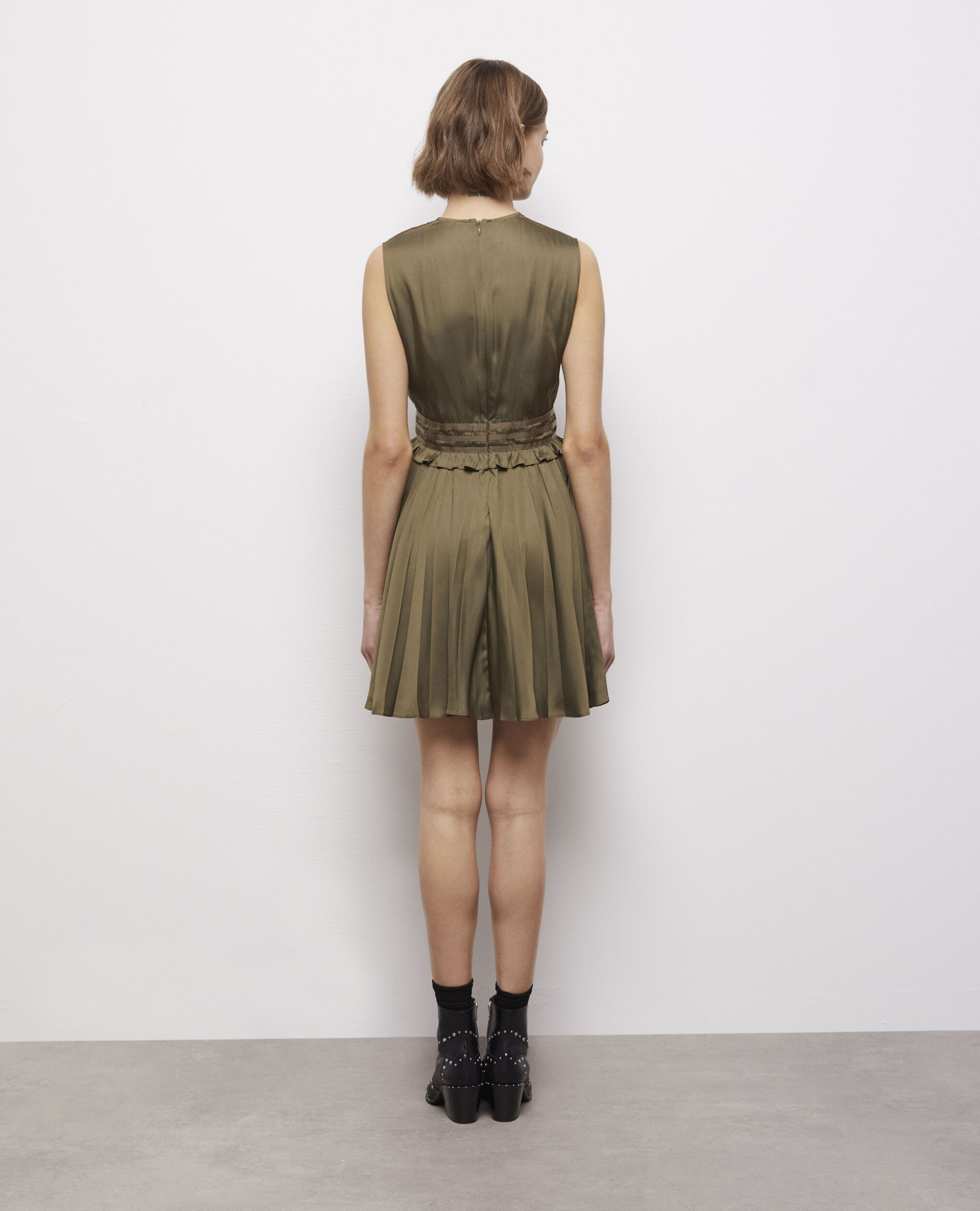 Robe courte kaki