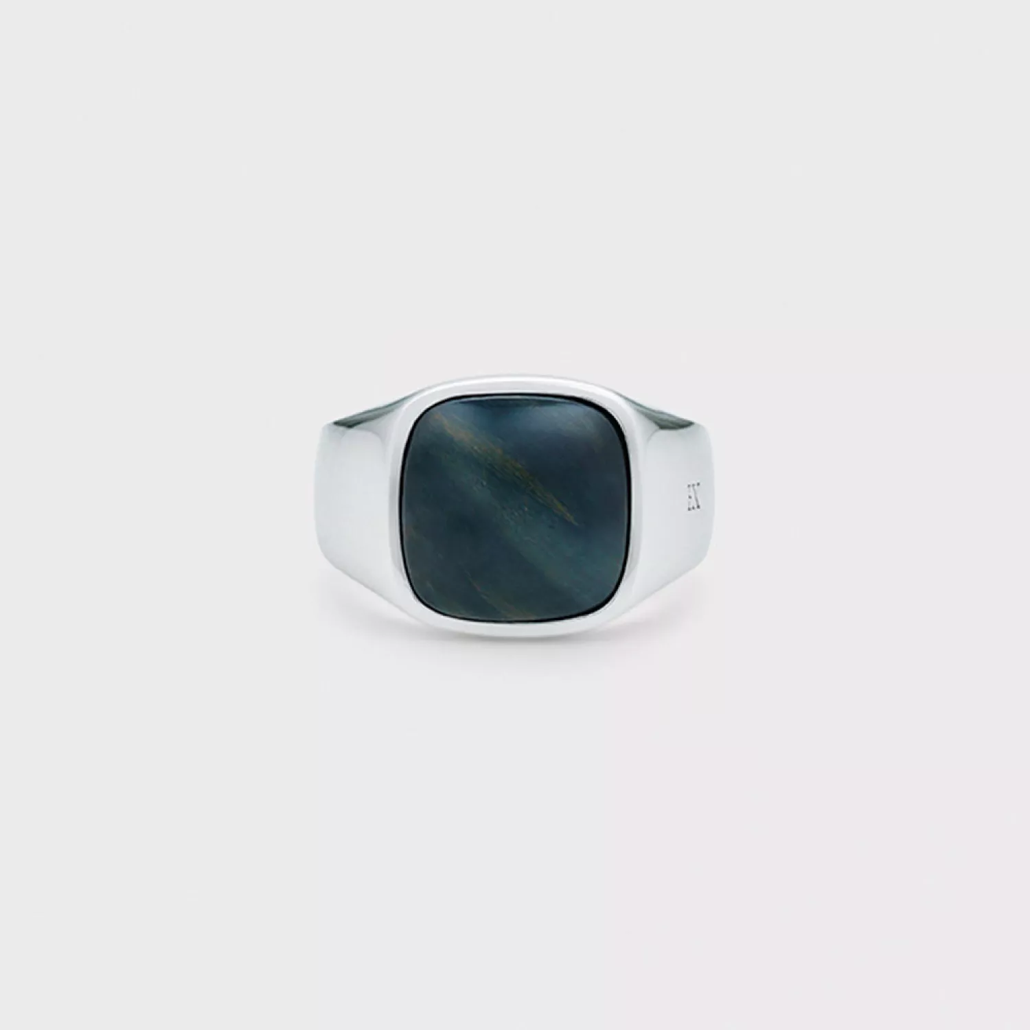IX Studios Cushion Signet Hawks Eye Ring 22 kt. Sølv DMN0282RHHE