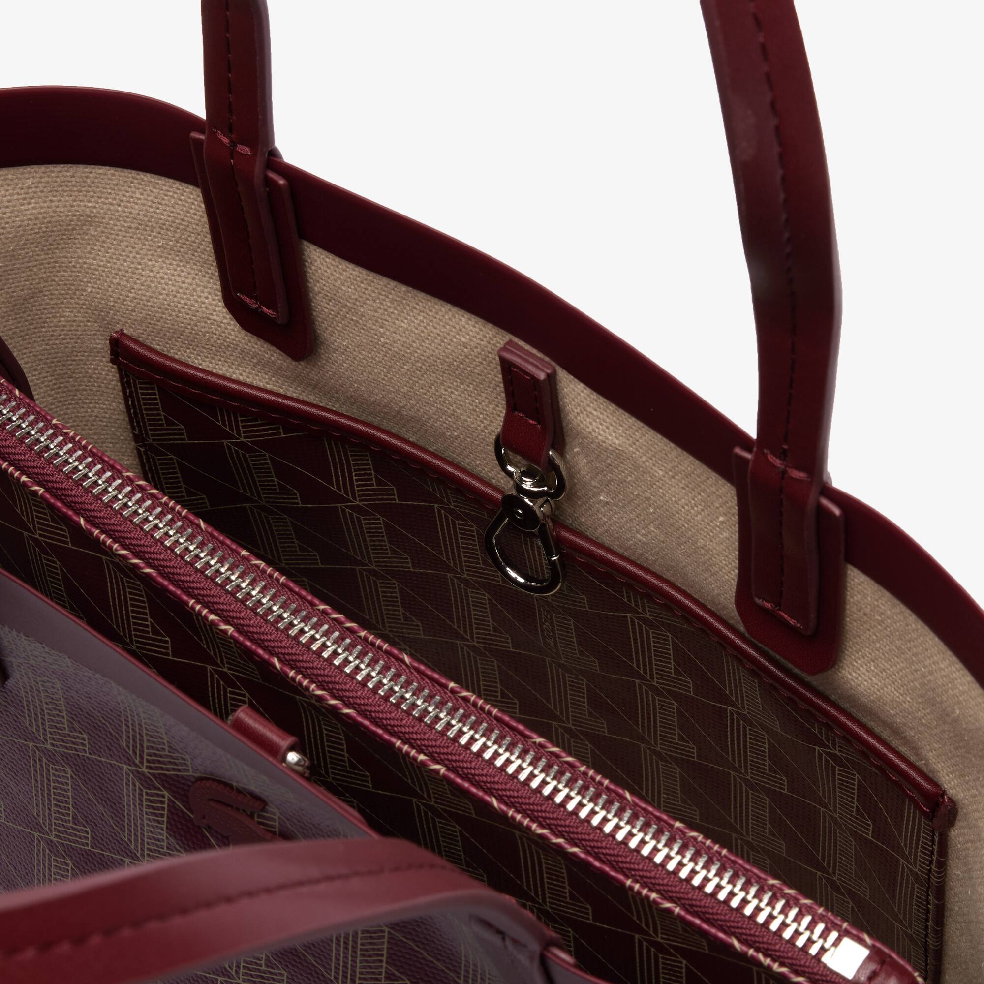 Zely Tote Bag Small aus beschichtetem Canvas mit Monogramm Taschen - Rot - Lacoste - Damen
