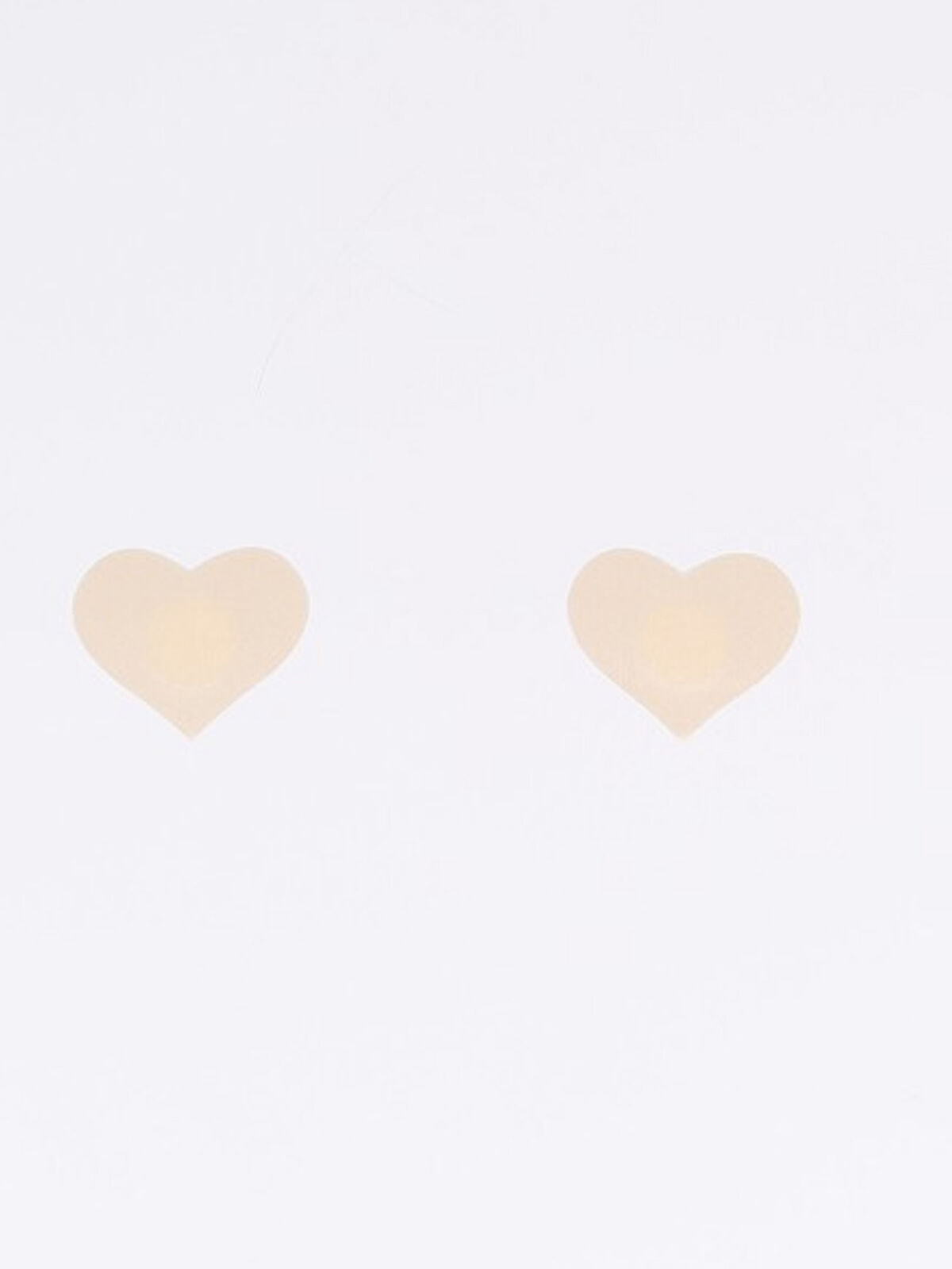 Lot de 5 paires de cache-têtons coeurs- Beige