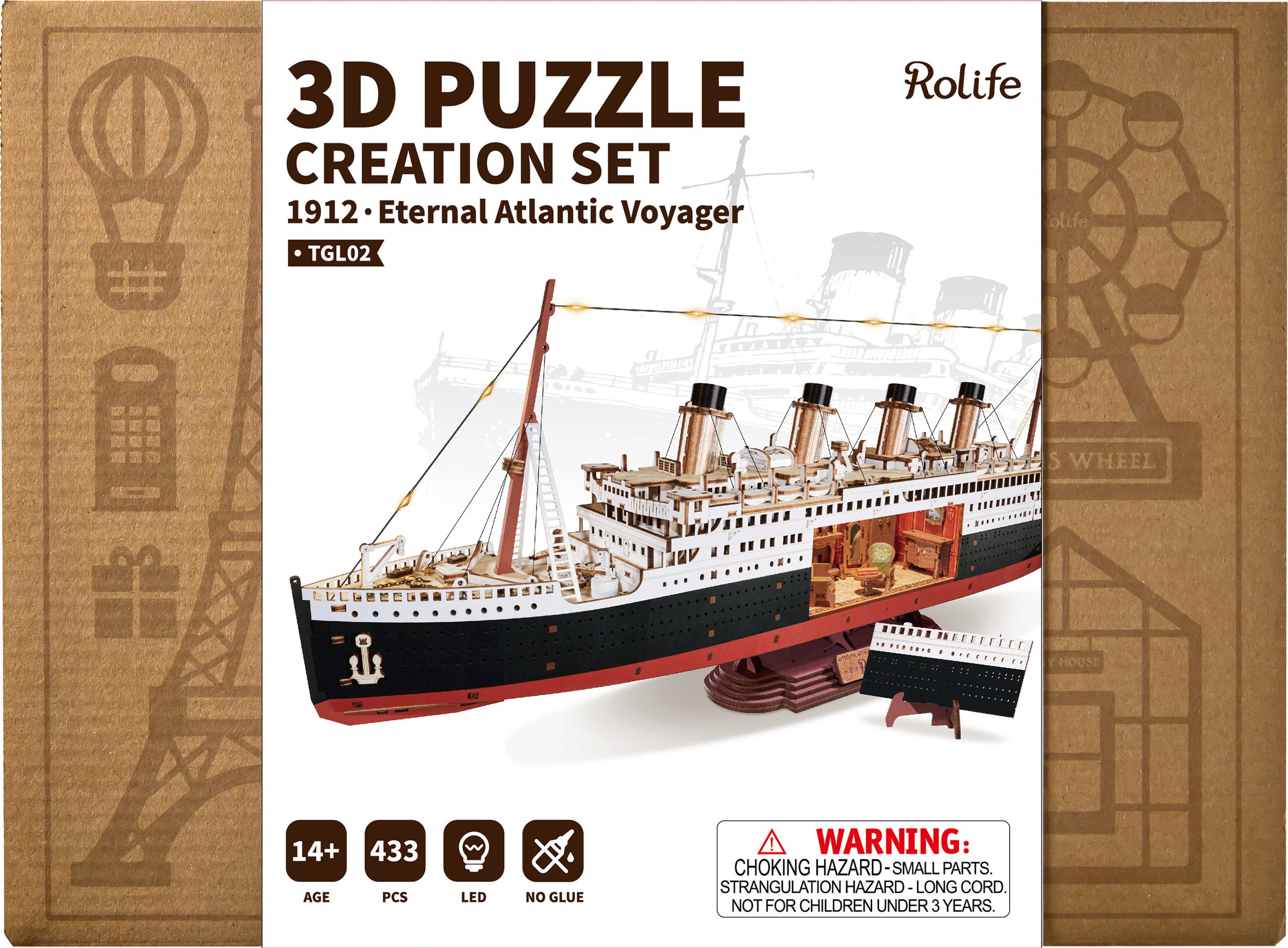 ROKR  1912 - Eternal Atlantic Voyager    3D Holzpuzzle: Eine Legende nimmt Gestalt an