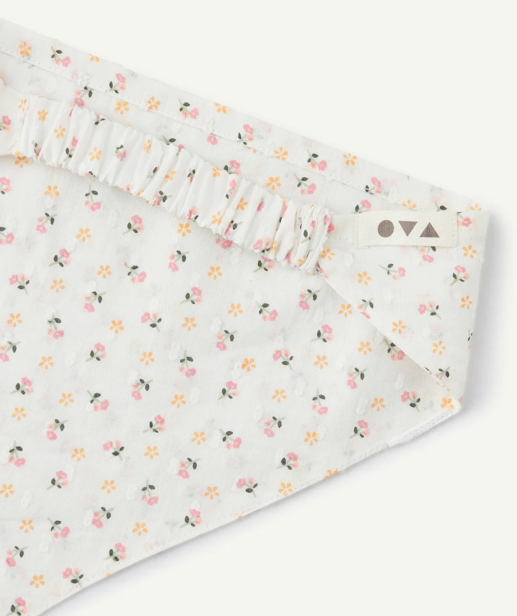 FICHU BÉBÉ FILLE EN COTON IMPRIMÉ FLEURI