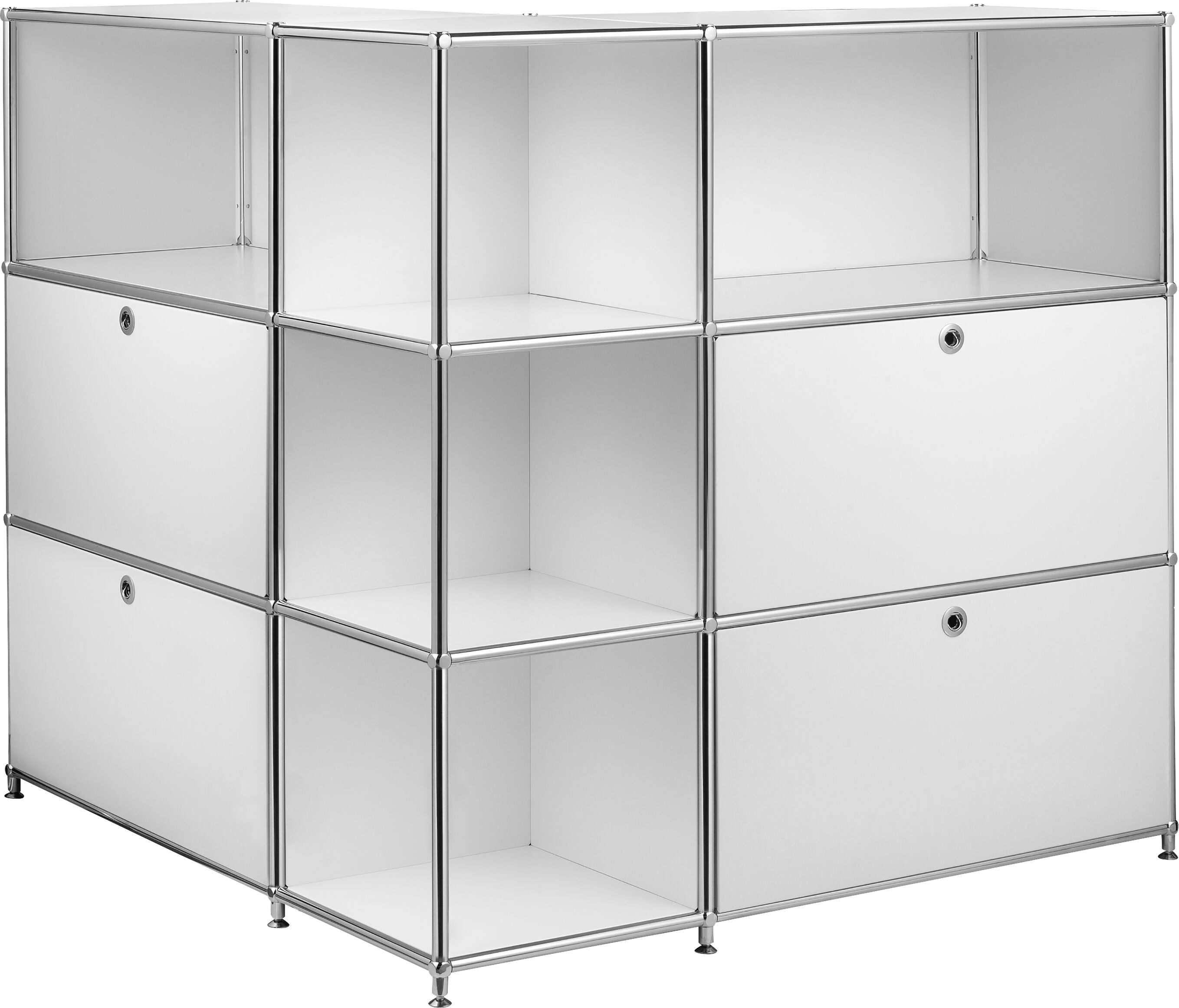 FLEXCUBE Eckkombi - Weiss / B: 115.0 cm x T: 115.0 cm x H: 118.0 cm