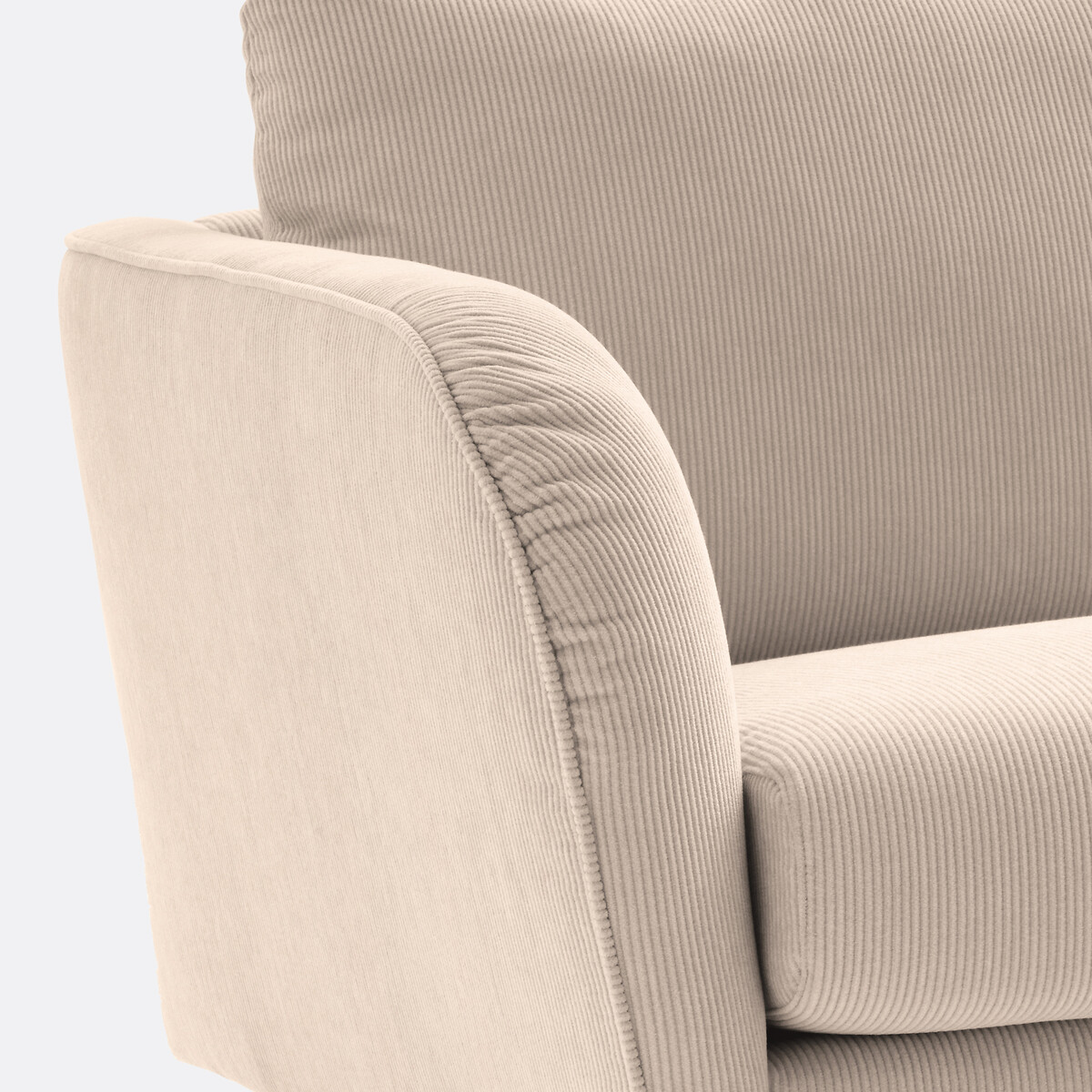 LA REDOUTE INTERIEURS<br>Sofá fixo de 3 a 4 lugares, veludo canelado, Amy