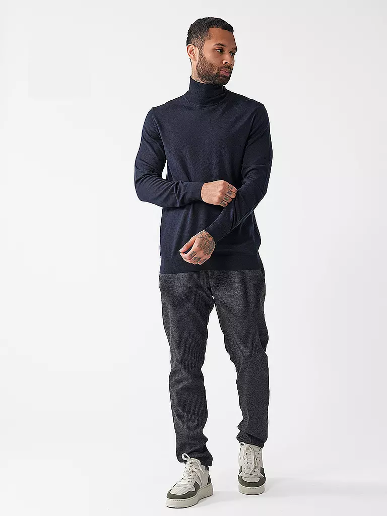 PROFUOMO Rollkragenpullover  dunkelblau